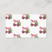 Kersen strik baby shower - display shower informatiekaartje (Achterkant)