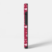 Kersen Strikken Harten rood en Roze iPhone Hoesje (Linkerkant)