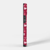 Kersen Strikken Harten rood en Roze iPhone Hoesje (Rechterkant)