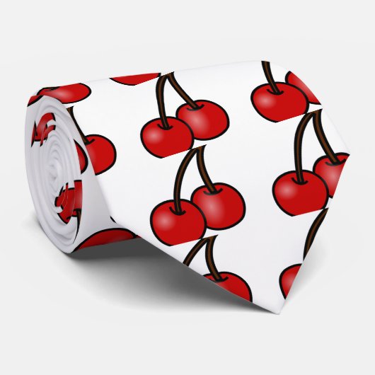 Kersen Stropdas (Opgerold)