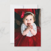  kersen 'Sweet One' 1e verjaardag Bedankkaart (Achterkant)