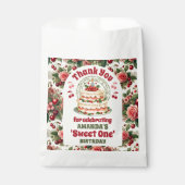  kersen 'Sweet One' 1e verjaardag Bedankt Bedankzakje (Voorkant)