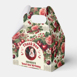  kersen 'Sweet One' 1e verjaardag foto Bedankdoosjes