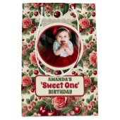  kersen 'Sweet One' 1e verjaardag foto Medium Cadeauzakje (Voorkant)