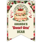  kersen 'Sweet One' 1e verjaardag foto Vlaggetjes (Eerste vlag)