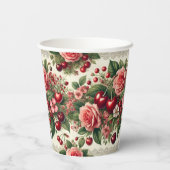  kersen 'Sweet One' 1e verjaardagsfeest Papieren Bekers (Achterkant)