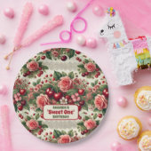  kersen 'Sweet One' 1e verjaardagsfeest Papieren Bordje (Feest)