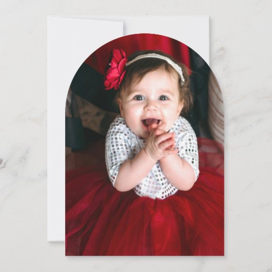  kersen 'Sweet One' 1st Birthday Photo Arch Kaart (Achterkant)