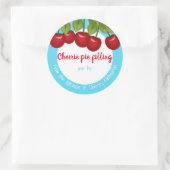 Kersen taart fruit jam inblikken label (Tas)