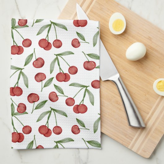 Kersen Theedoek (Quarter Fold)