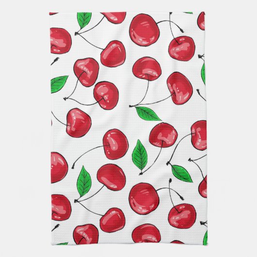 Kersen Theedoek (Verticaal)