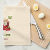 Kersen thema aangepaste keukenhanddoek (Quarter Fold)