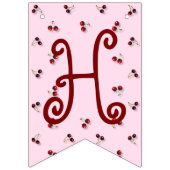 Kersen Thema Eerste Verjaardag Bunting Banner (Tweede vlag)