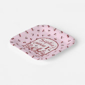 Kersen Thema Eerste Verjaardag Papier Bord (Gebogen)