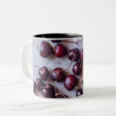 Kersen Tweekleurige Koffiemok (Voorkant links)