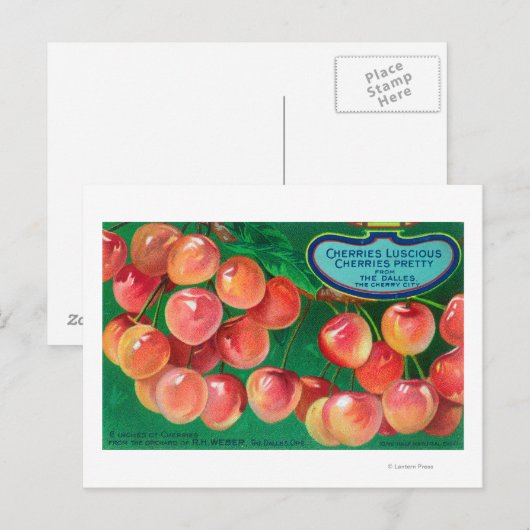 Kersen uit de Cherry CityThe Dalles, OF Briefkaart (Voorkant / Achterkant)