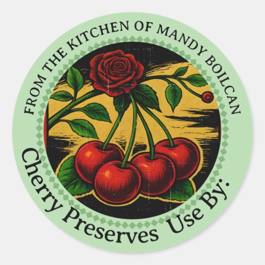 kersen uit de keuken van het conserven label (Voorkant)