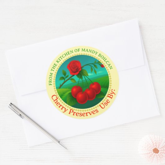 kersen uit de keuken van het conserven label (Envelop)