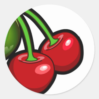 Kersen van PinkGirlz Ronde Sticker