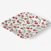 Kersen verjaardag papieren bordje (Gebogen)