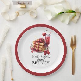 Kersen Viering Bruids Brunch Custom Papieren Bordje