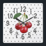 Kersen Vierkante Klok<br><div class="desc">kersen</div>