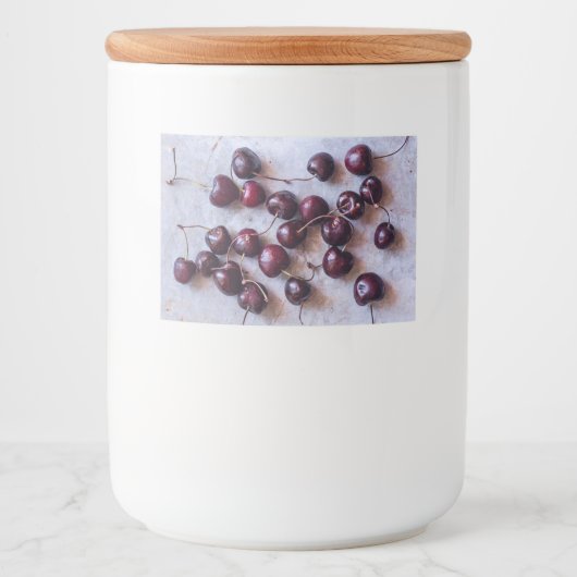 Kersen Voedselcontainer Etiket (Voorkant)