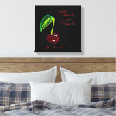 Kersen voor dessertafdrukken canvas afdruk (Insitu (Slaapkamer))