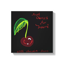 Kersen voor dessertafdrukken