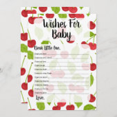 Kersen wensen Baby shower Kaart (Voorkant / Achterkant)