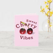 kersen-Wenskaart Kaart (Gele Bloem)