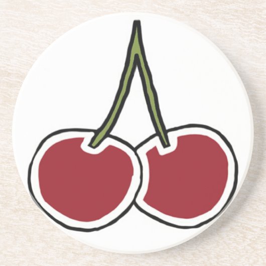 Kersen Zandsteen Onderzetter (Voorkant)