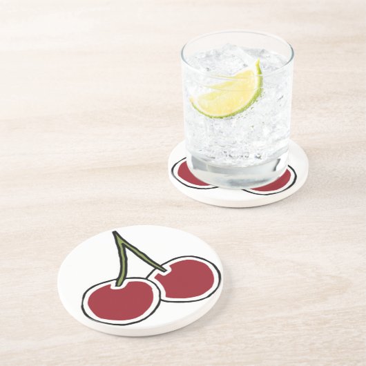 Kersen Zandsteen Onderzetter (Zijkant)