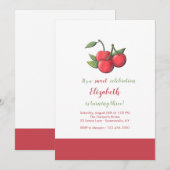 Kersen Zoete Viering Kaart (Voorkant / Achterkant)