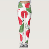 Kersenbessen , Waterverf naadloos. Leggings (Voorkant)