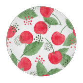 Kersenbessen , Waterverf naadloos. Snijplank (Voorkant)