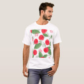 Kersenbessen , Waterverf naadloos. T-shirt (Voorkant volledig)