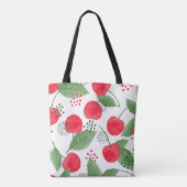 Kersenbessen , Waterverf naadloos. Tote Bag (Achterkant)