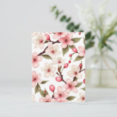 Kersenbloemenpatroon Briefkaart (Staand voorkant)