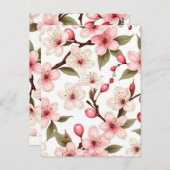 Kersenbloemenpatroon Briefkaart (Voorkant / Achterkant)