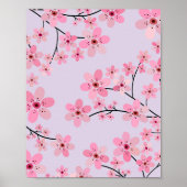 Kersenbloesem 06 Lavendel Poster (Voorkant)