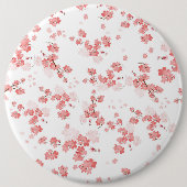 Kersenbloesem 2 ronde button 6,0 cm (Voorkant)