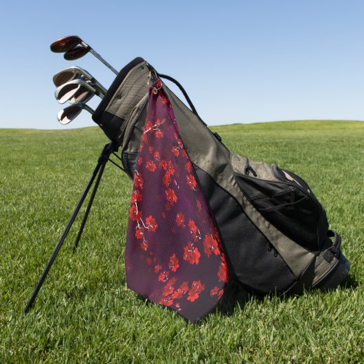 Kersenbloesem 3 golfhanddoek (Groen)