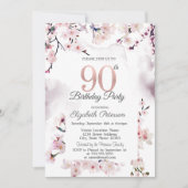 Kersenbloesem 90ste verjaardag kaart (Voorkant)