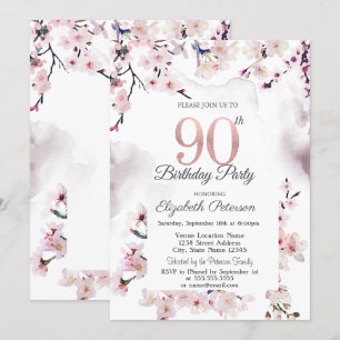 Kersenbloesem 90ste verjaardag kaart