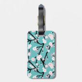 Kersenbloesem Aangepaste naam Bagagelabel (Achterkant verticaal)