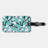 Kersenbloesem Aangepaste naam Bagagelabel (Achterkant horizontaal)