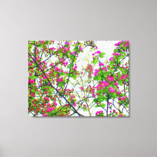 'Kersenbloesem Abstract' Ingepakt Canvas Print (Voorkant)