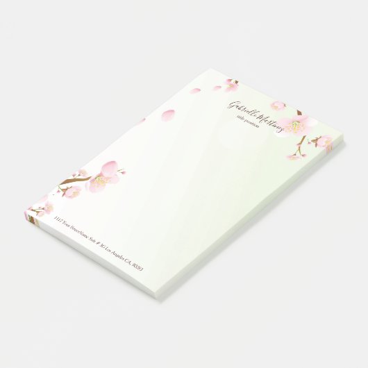 Kersenbloesem achtergrond post-it® notes (Schuin)