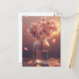 Kersenbloesem Ansichtkaart - Elegante Handgetekend Briefkaart